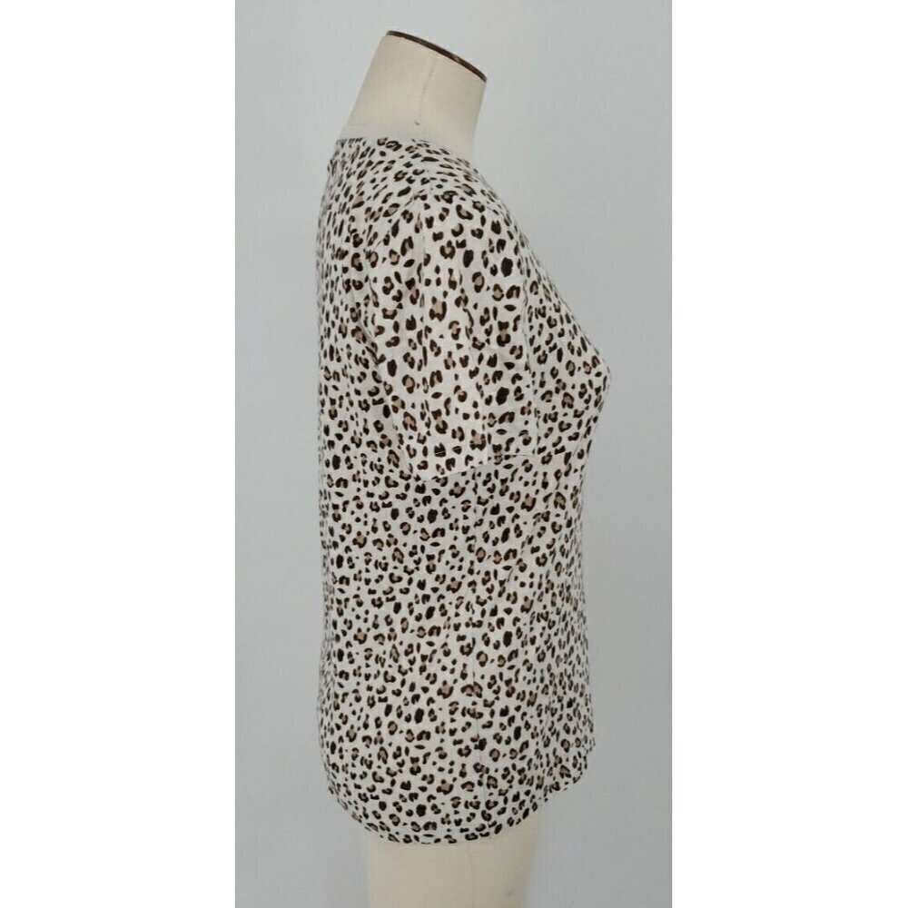 J.Crew Sz Small Vintage 100% Cotton Crewneck T-shirt in Leopard Print NWT - Picture 7 of 10